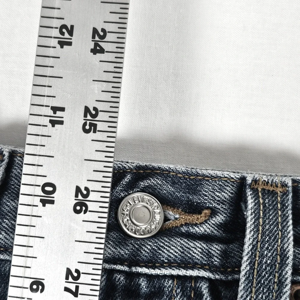 Levis 501 Original Mens 31x32 Blue Denim Straight Leg Button Fly Jeans 005010194